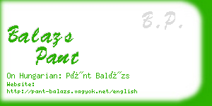 balazs pant business card